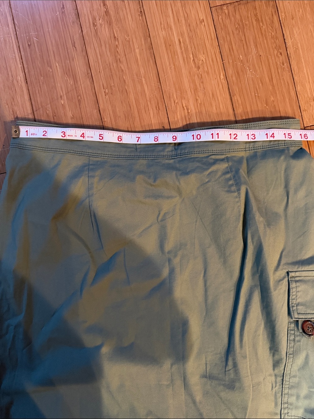 Classic Utility Cargo Skirt in Sage Green - Picture 7 of 7